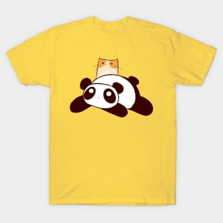 Panda and Tabby Cat T-Shirt